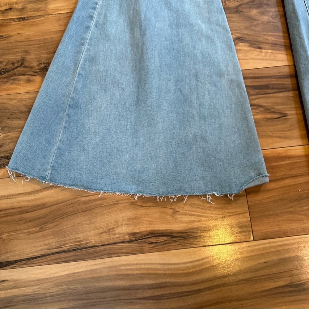 FREE PEOPLE Just Float On Super Flare Bell Bottom Jeans-Blue Rinse-Size 25 (1) - Picture 5 of 16